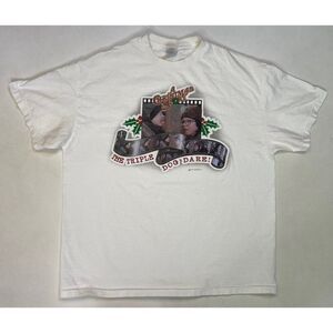 VINTAGE A Christmas Story Movie 2008 T-shirt Men XL White The Triple Dog Dare